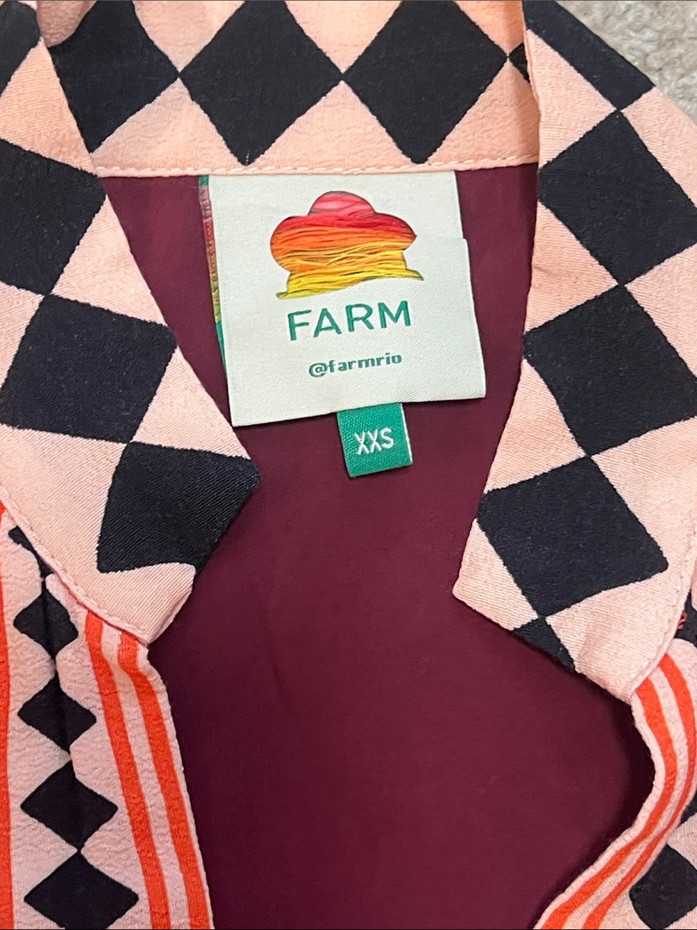 FARM Rio Nature Beauty Maxi Dress with Red & Orange Floral Print - Picture 8 of 8